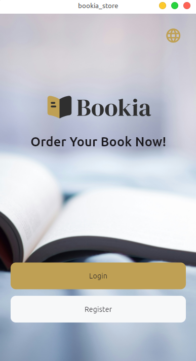 Bookia Welcome Screen