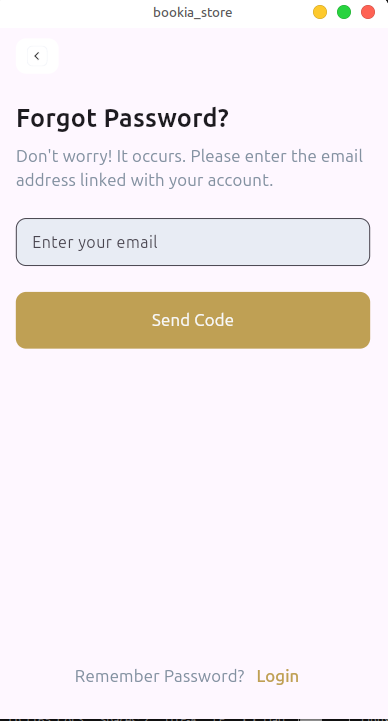 Bookia Forgot Password