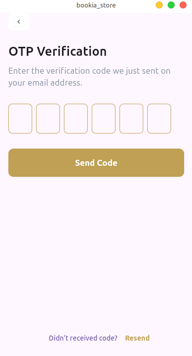 Bookia OTP Verification