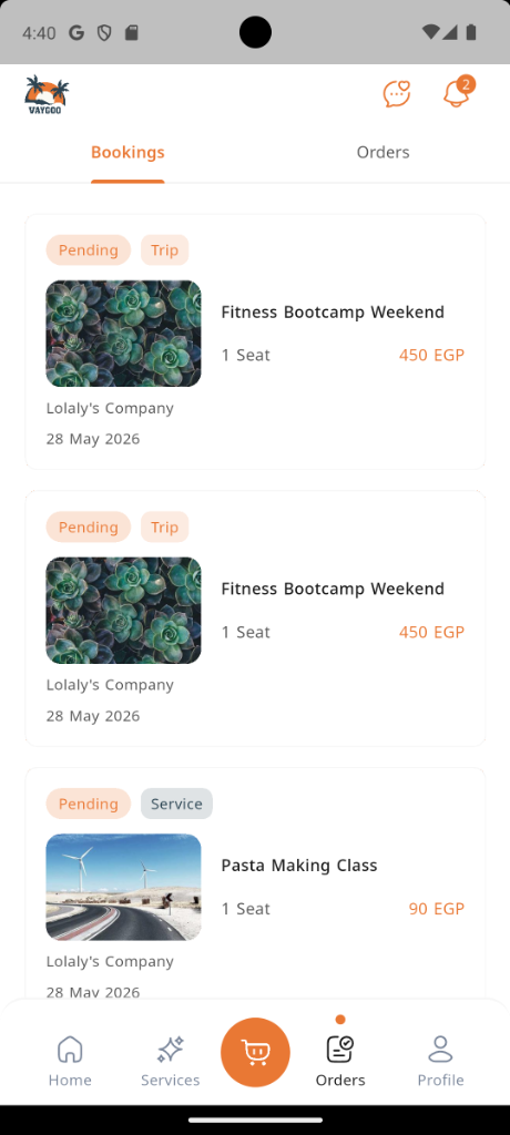 Vaygoo Bookings Management